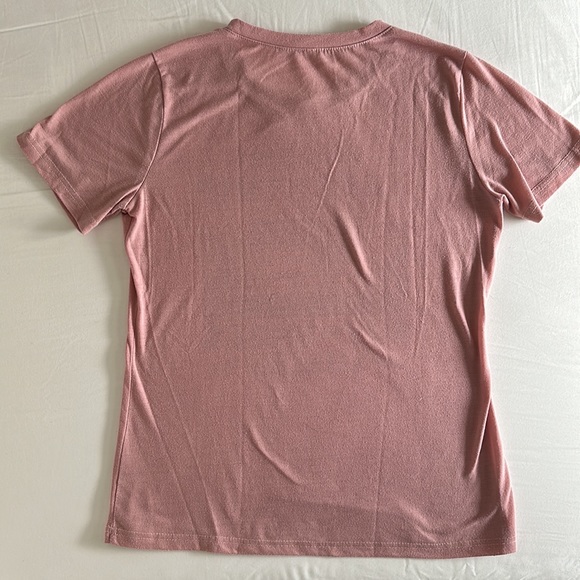 Fun graphic tee in dusty pink. - Picture 2 of 2